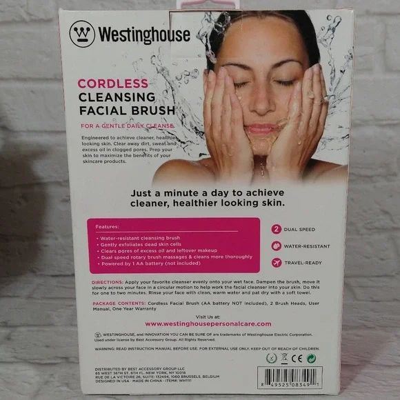Westinghouse Cleansing Facial Cordless Water Resistant Rotary Brush NIB - Picture 4 of 6